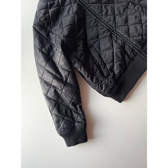 Kids' AIR JORDAN Black Quilted Bomber Jacket, Size M (10-12) - Picture 9 of 14